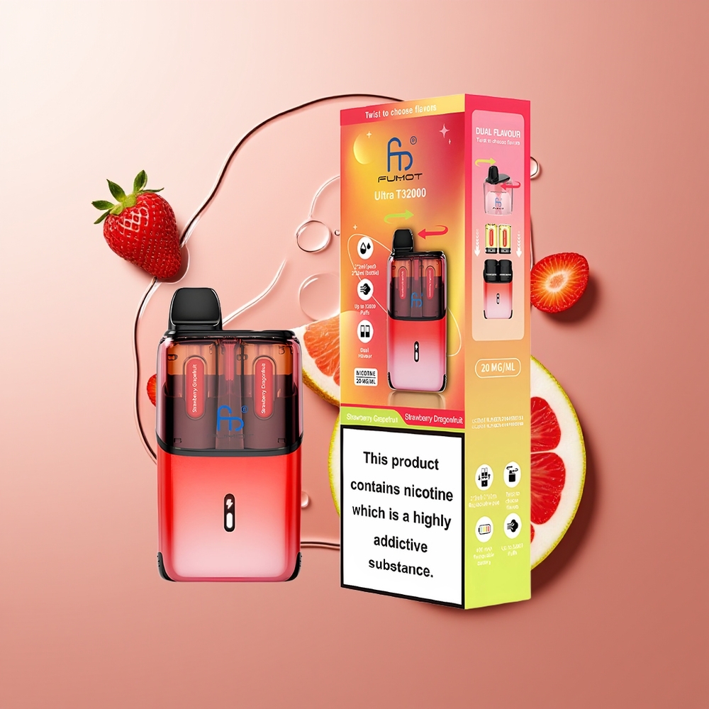 Fumot Ultra T32000 32000 Maasikas Greip-Maasikas Draakonivili Kiire Laadimine