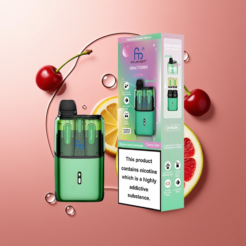 Fumot Ultra T32000 32000 Puff Mustika Sidrunimahl - Kirsikola Tüüp-C Kiirlaadimine