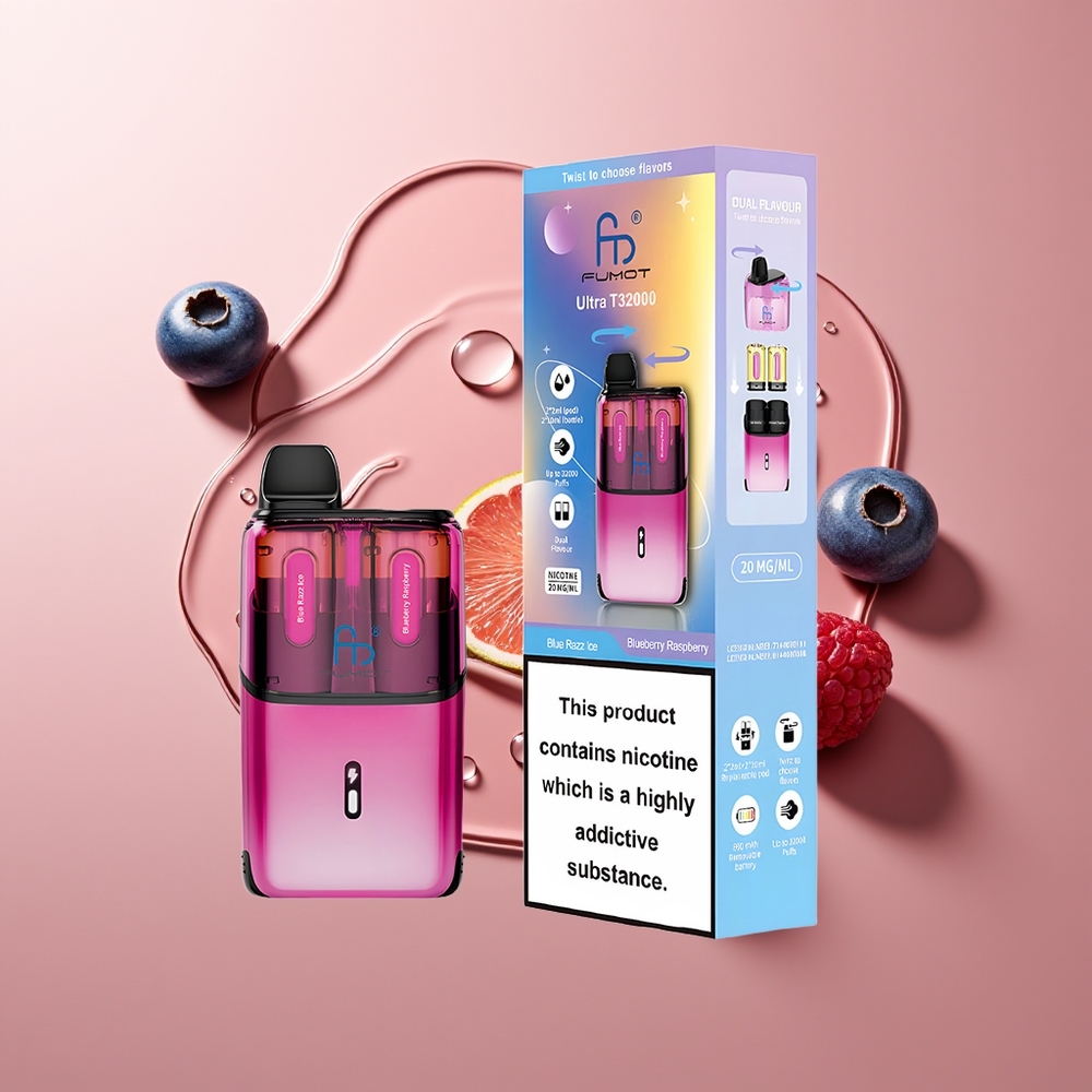 Fumot Ultra T32000 32000 Puhu Sinised Vaarjad-Murakad Jää 800mAh