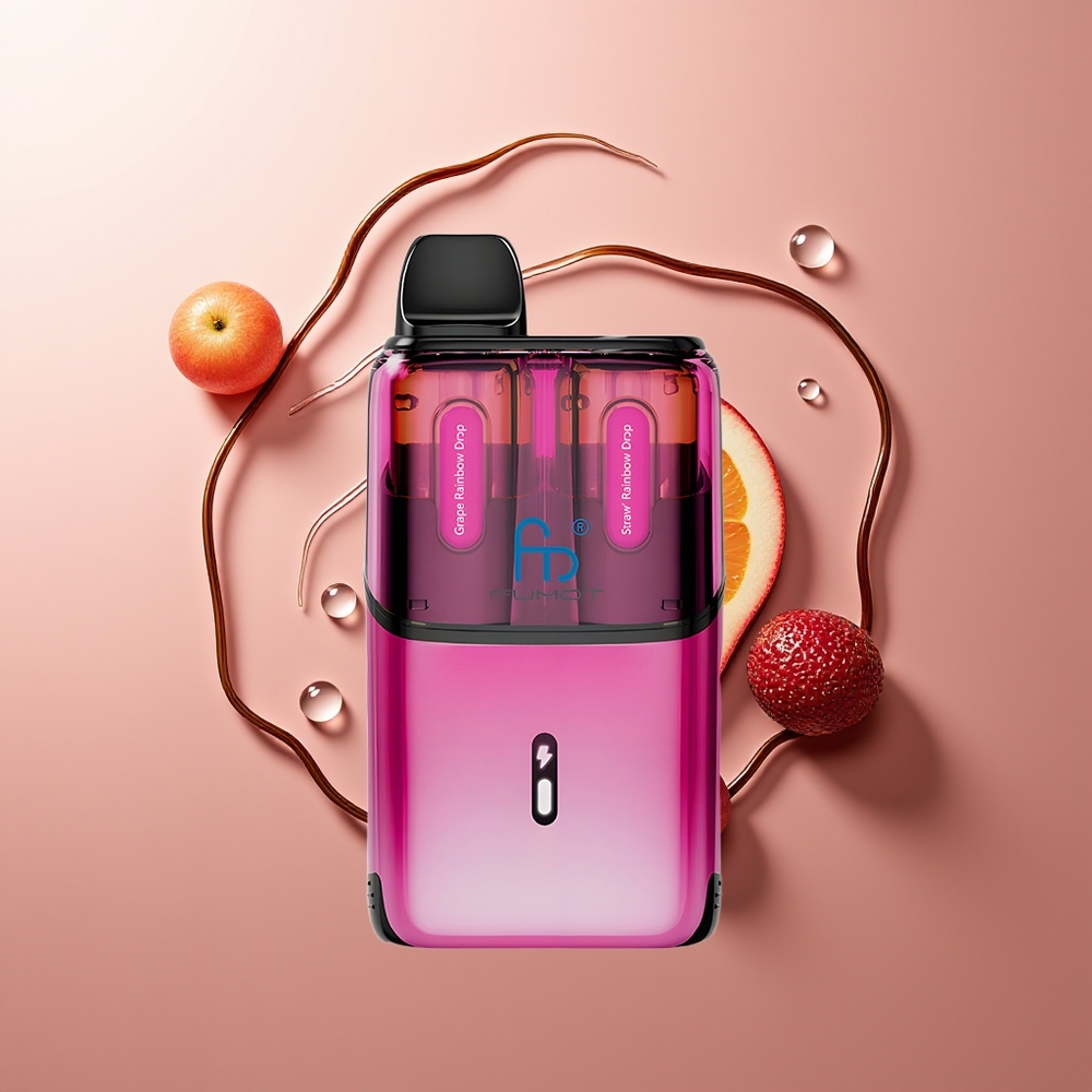 Fumot Ultra T32000 32000 Suitsu Viinamarja Vikerkaare Tilgad - Maasika Vikerkaare Tilgad 800mAh Type-C