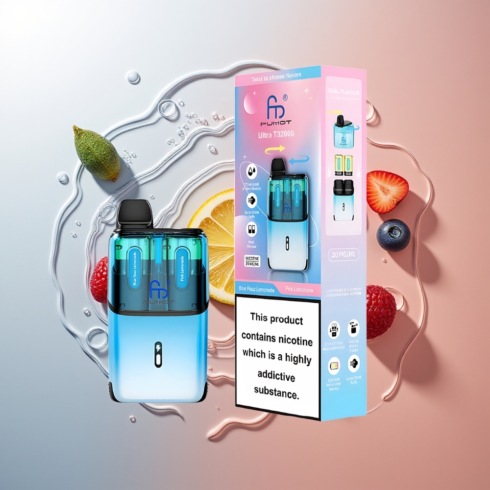 Fumot Ultra T32000 32000 Suitsupuhangud Sinine Sipelgalimonaad - Roosa Sipelgalimonaad 800mAh Mesh