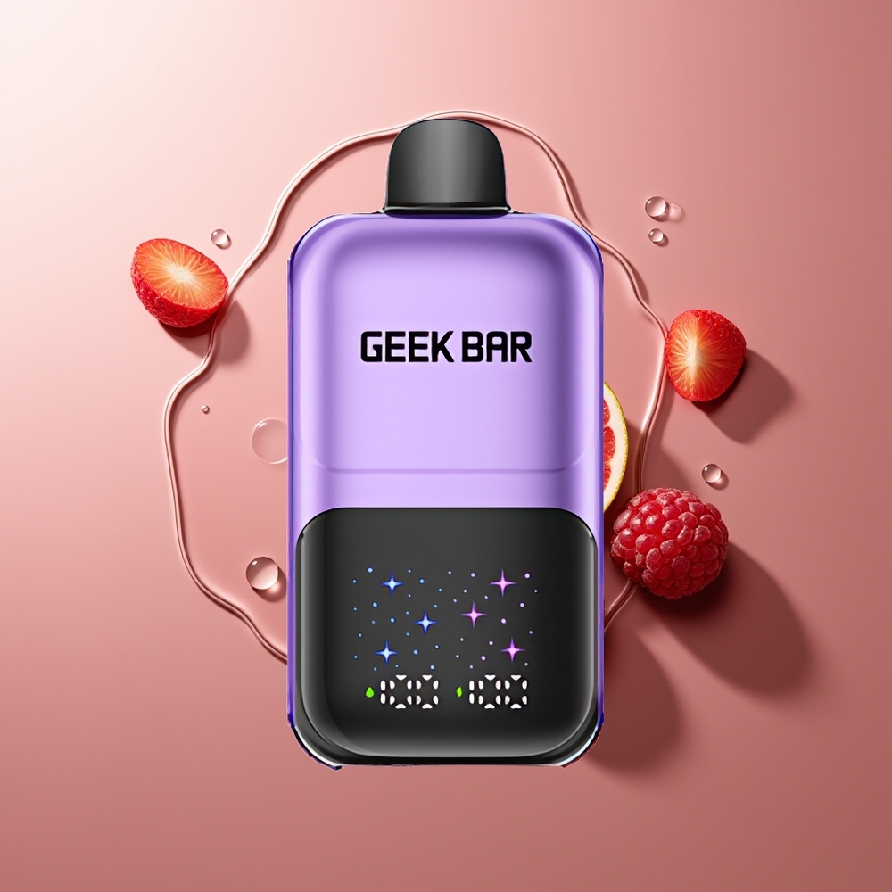 GEEK BAR 2GO 50000 Puffs Viinamarja & Vaarika Suure Ekraaniga Kahepaakne