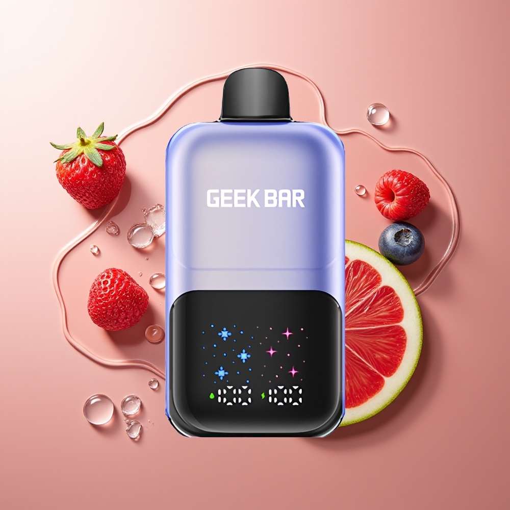 GEEK BAR 2GO 50000 Puhu Segatud Marjad Jää + Suur Ekraan & Topeltpaak