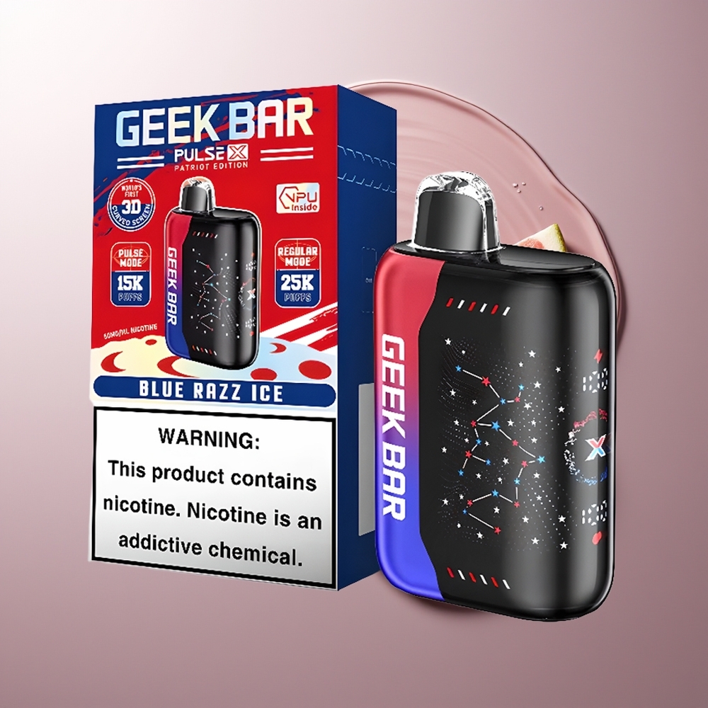 GEEK BAR Pulse X 25000 Puhangut 18mL E-mahl Patriootlik Väljaanne