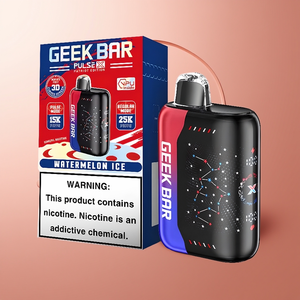 GEEK BAR Pulse X 25000 Puhangut 18mL E-mahl Patriootlik Väljaanne