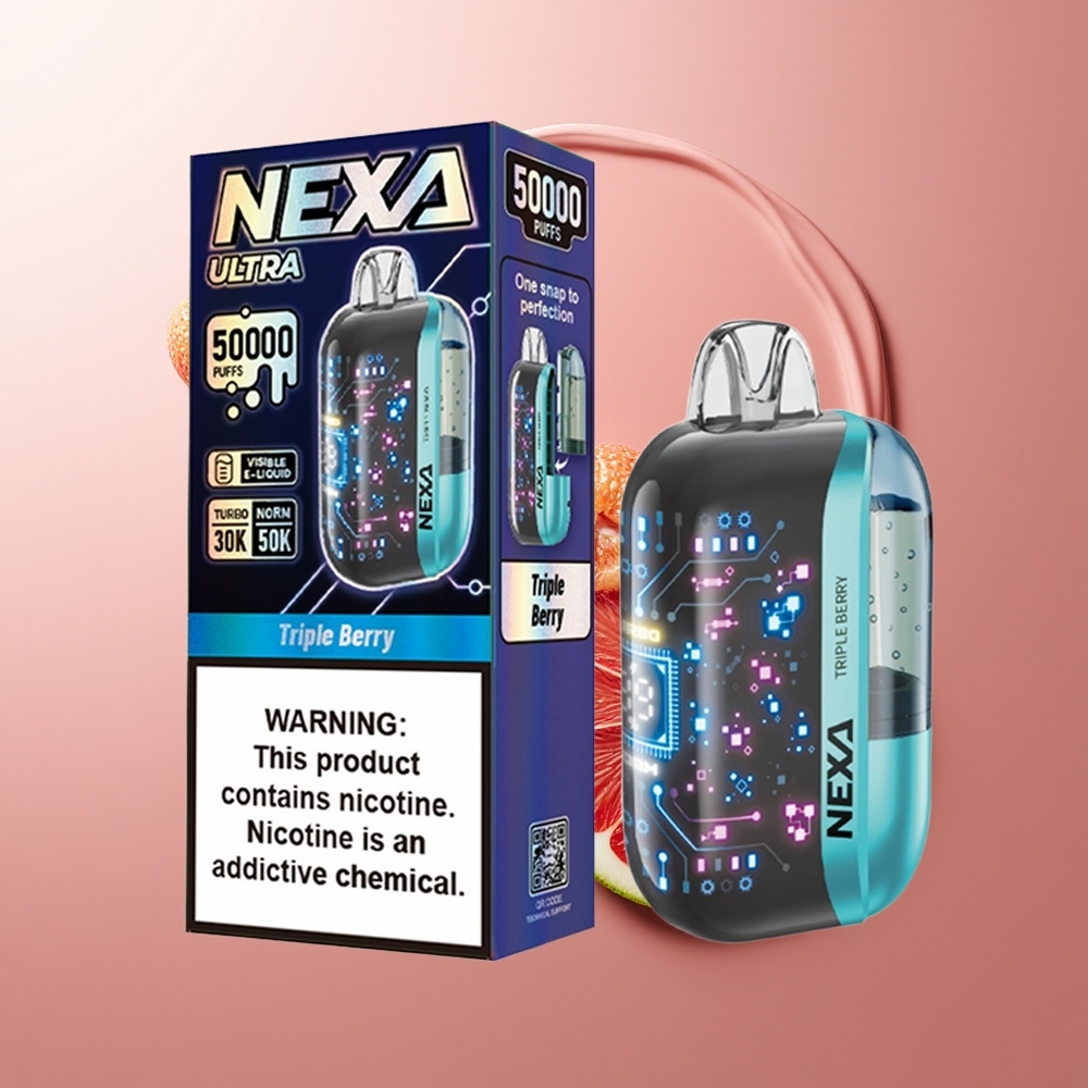 NEXA Ultra 50000 Puhu Kolme Marja 20ml 800mah Ühekordselt Kasutatav Vape