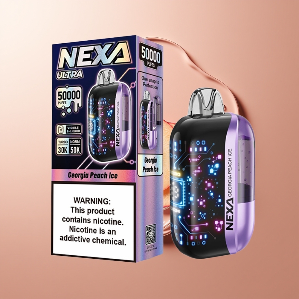 NEXA Ultra 50000 Sool 5% Tüüp-C Laadimine Georgia Virsik Jää