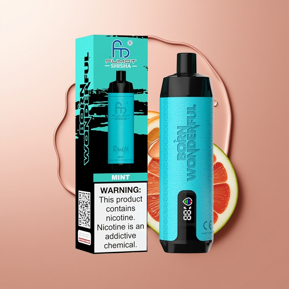 RandM Fumot Shisha 10000 Puffs 18ml Mentool Ühekordselt Kasutatav Vape