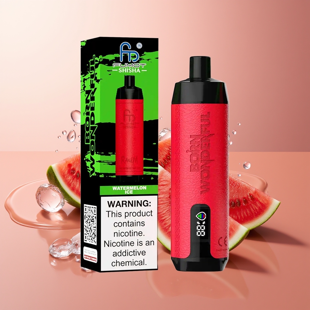 RandM Fumot Shisha 10000 Puffs 18ml Vesimelonijää Ühekordselt Kasutatav Vape