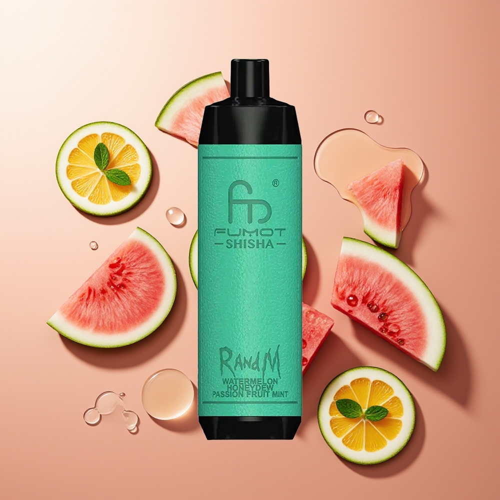 RandM Fumot Shisha 10000 Puffs Arbuusi Metimelon Kirgmarja Mündi 18ml