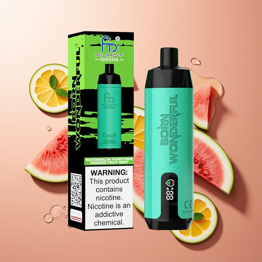 RandM Fumot Shisha 10000 Puffs Arbuusi Metimelon Kirgmarja Mündi 18ml