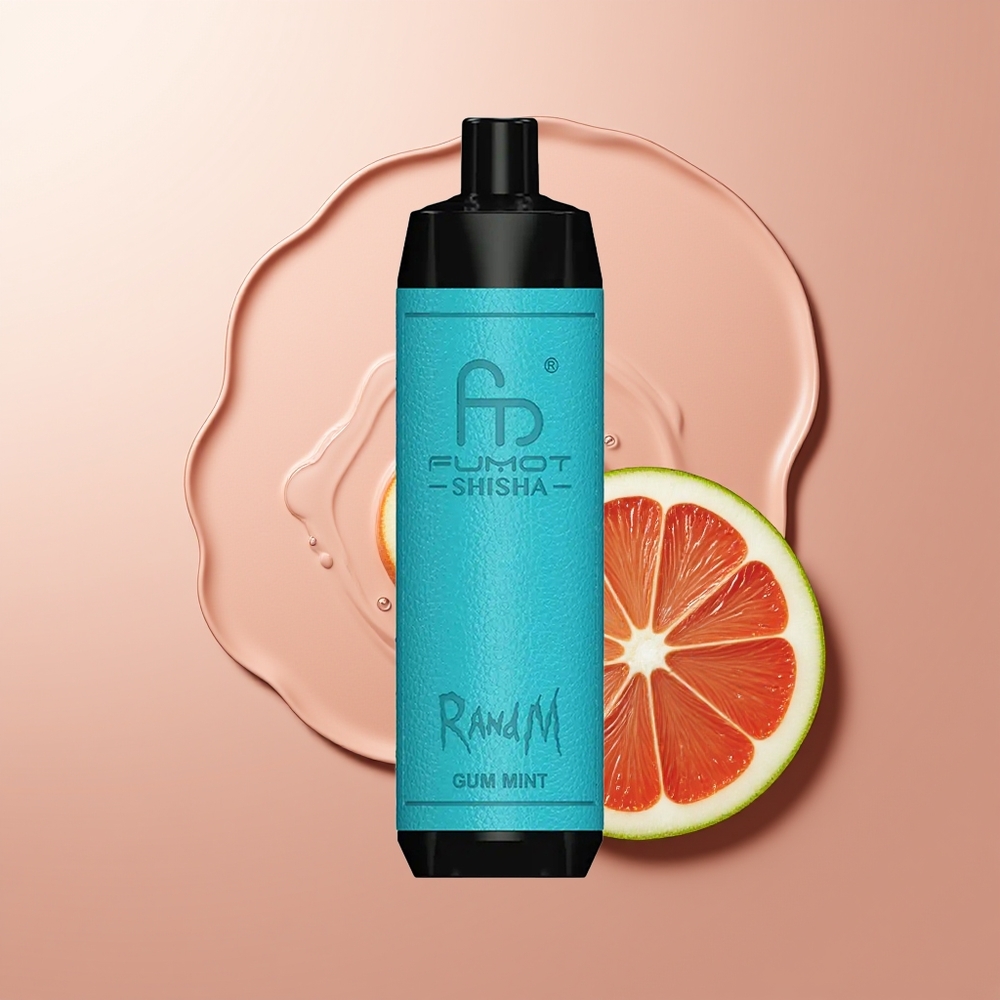 RandM Fumot Shisha 10000 Puffs Gummi Münt LED Type-C
