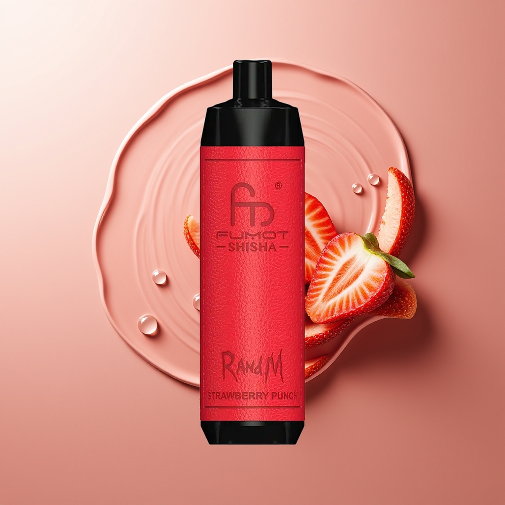 RandM Fumot Shisha 10000 Puffs Maasikapung e-vedelik 850 mAh