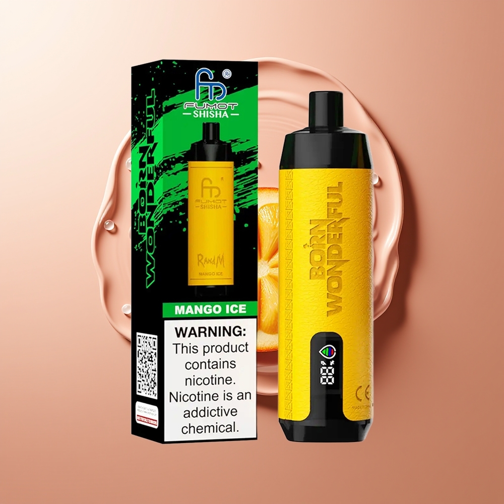 RandM Fumot Shisha 10000 Puffs Mango-Jää 18ml Tüüp-C