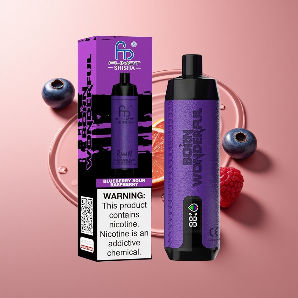 RandM Fumot Shisha 10000 Puffs Mustikas-Hapukas Vaarikas 18ml 850 mAh