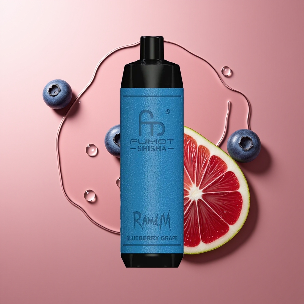 RandM Fumot Shisha 10000 Puffs Mustikas Viinamari 18ml e-vedelik