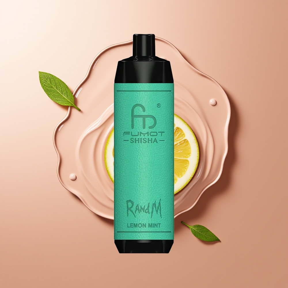 RandM Fumot Shisha 10000 Puffs Sidrunipiparmündi LED Ühekordselt Kasutatav Vape