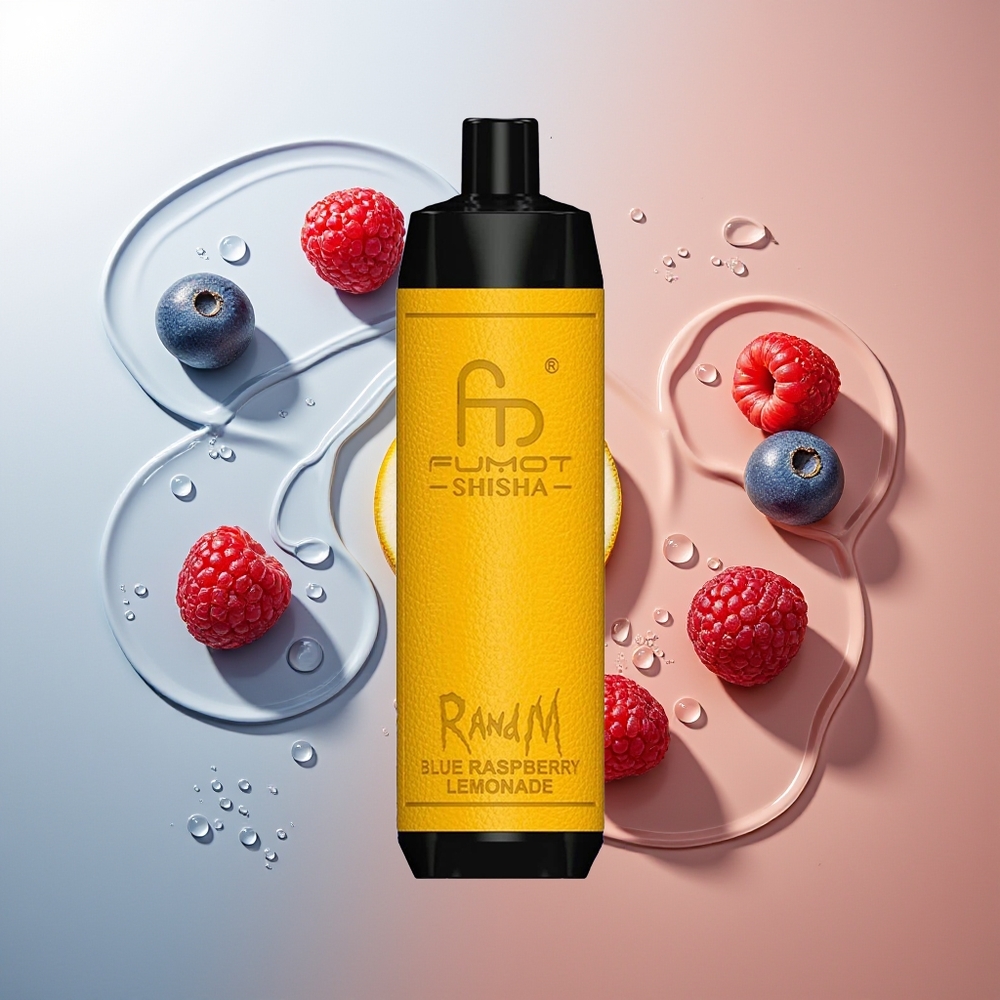 RandM Fumot Shisha 10000 Puffs Sinine Vaarika-Limonadis Ühekordne Vape 18ml 850 mAh