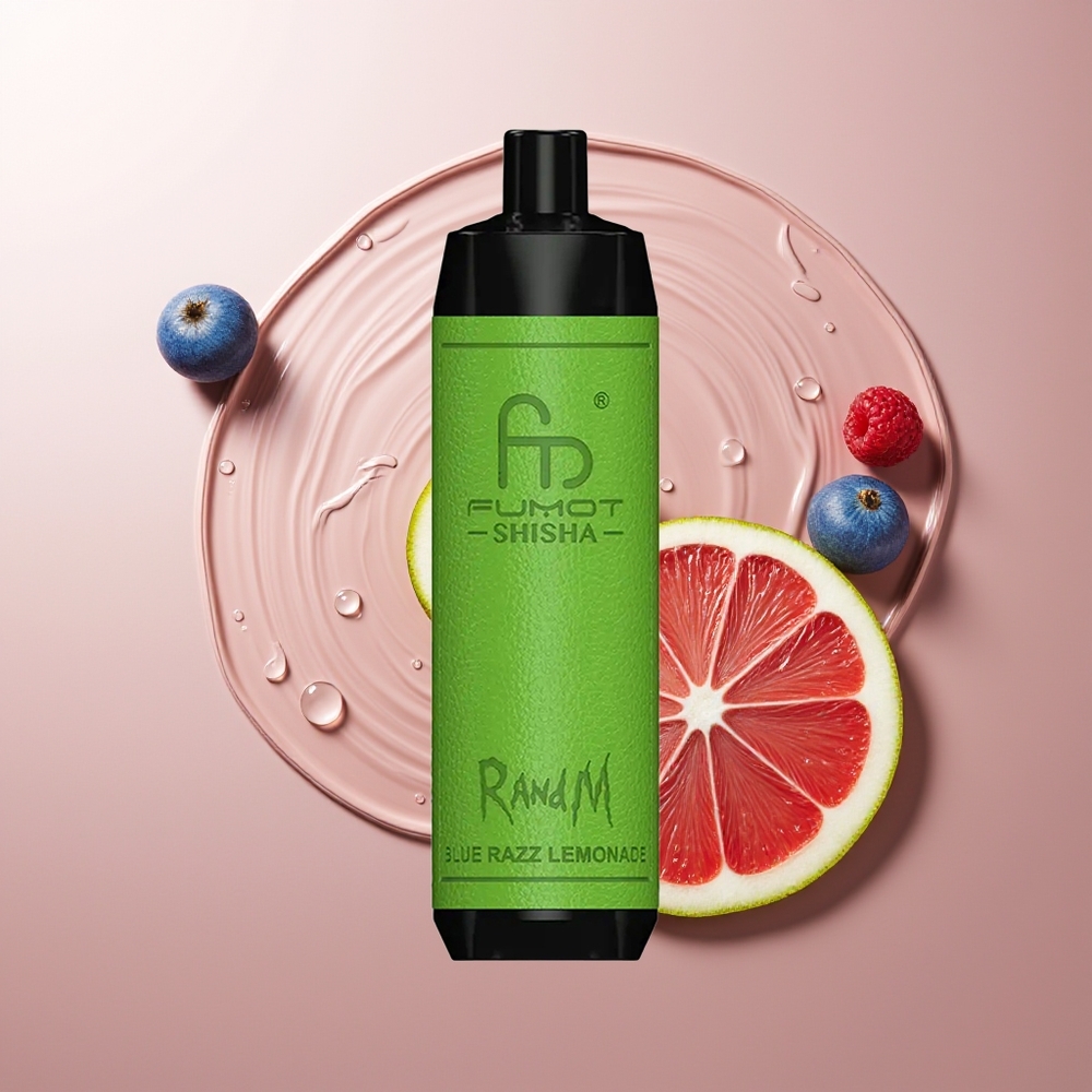 RandM Fumot Shisha 10000 Puffs Sinised Vaarikad Sidrunimahl + 18ml e-vedelik