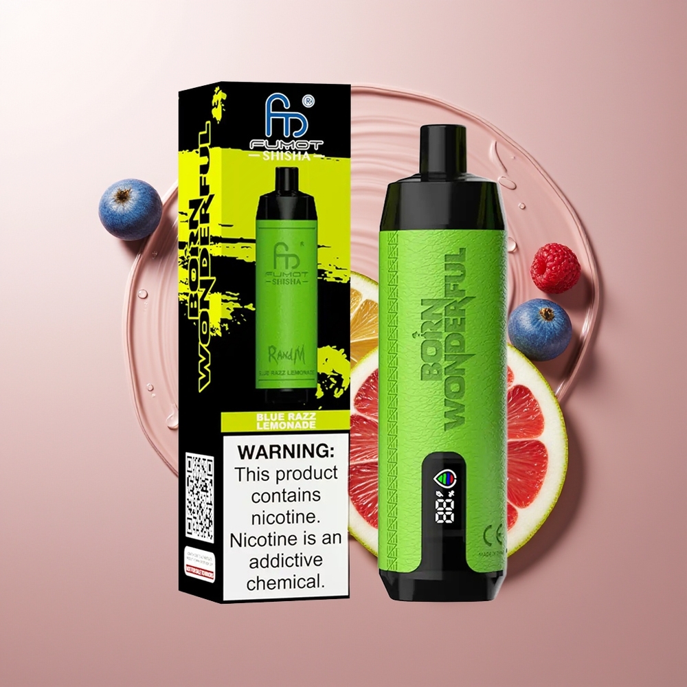 RandM Fumot Shisha 10000 Puffs Sinised Vaarikad Sidrunimahl + 18ml e-vedelik