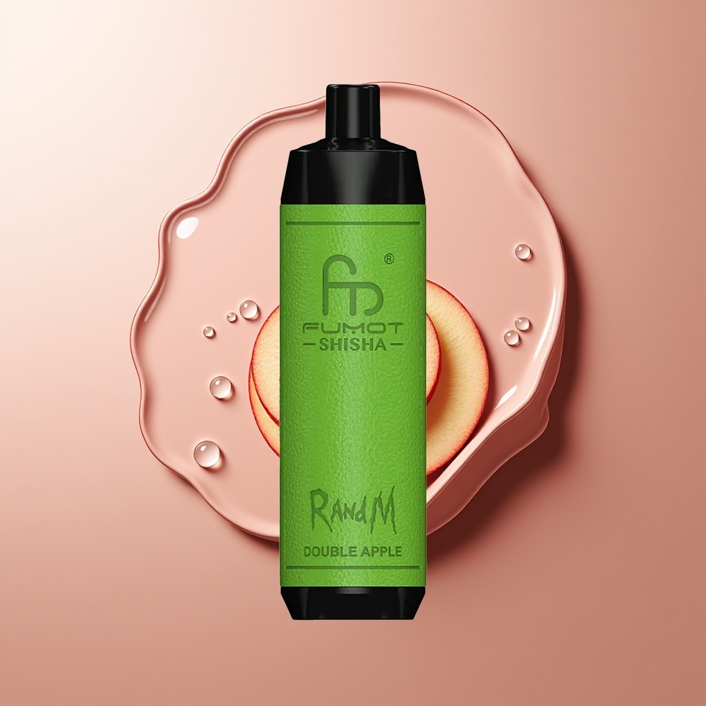 RandM Fumot Shisha 10000 Puffs Ühekordselt Kasutatav Vape Topelt Õun 18ml 850 mAh