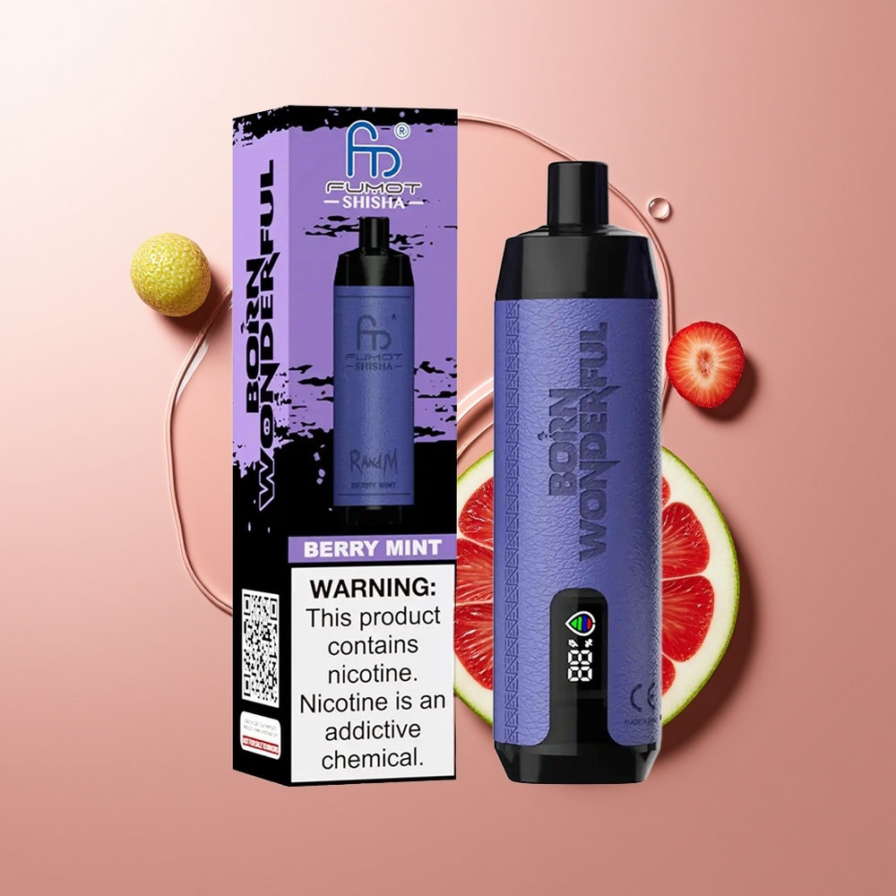 RandM Fumot Shisha 10000 Sügavuste Marja-Mündi Ühekordselt Kasutatav Vape 18ml 850mAh