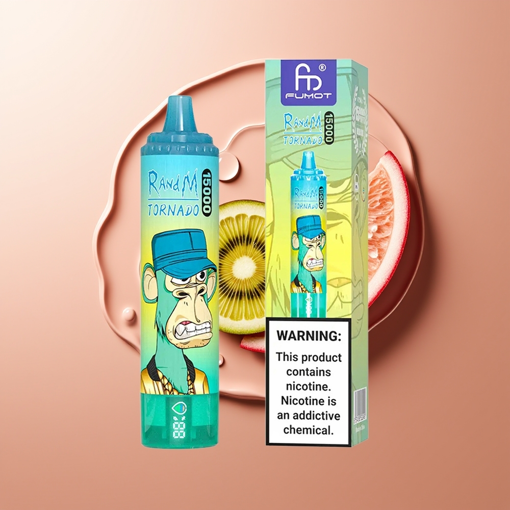 RandM Fumot Tornado 15000 Püssi Kiivi-Marakuya-Guava 850mAh Mesh Coil