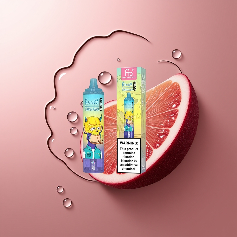 RandM Fumot Tornado 15000 Püssi Viinamarja-Jää Kombinatsioon 25ml LCD