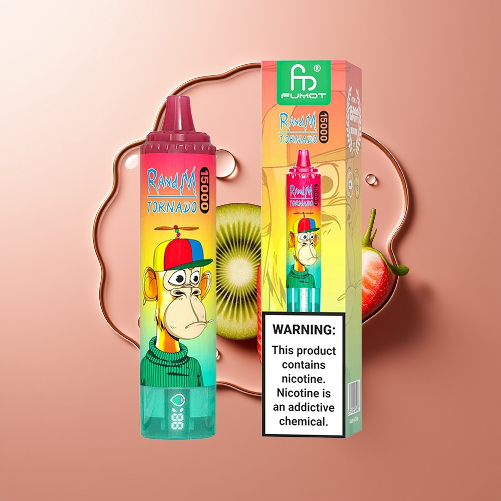 RandM Fumot Tornado 15000 Pahvid Maasikas-Kiivi 25ml LCD