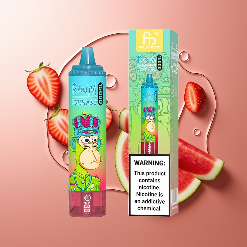 RandM Fumot Tornado 15000 Pahvlõhn Maasikas-Arbuus 25ml LCD