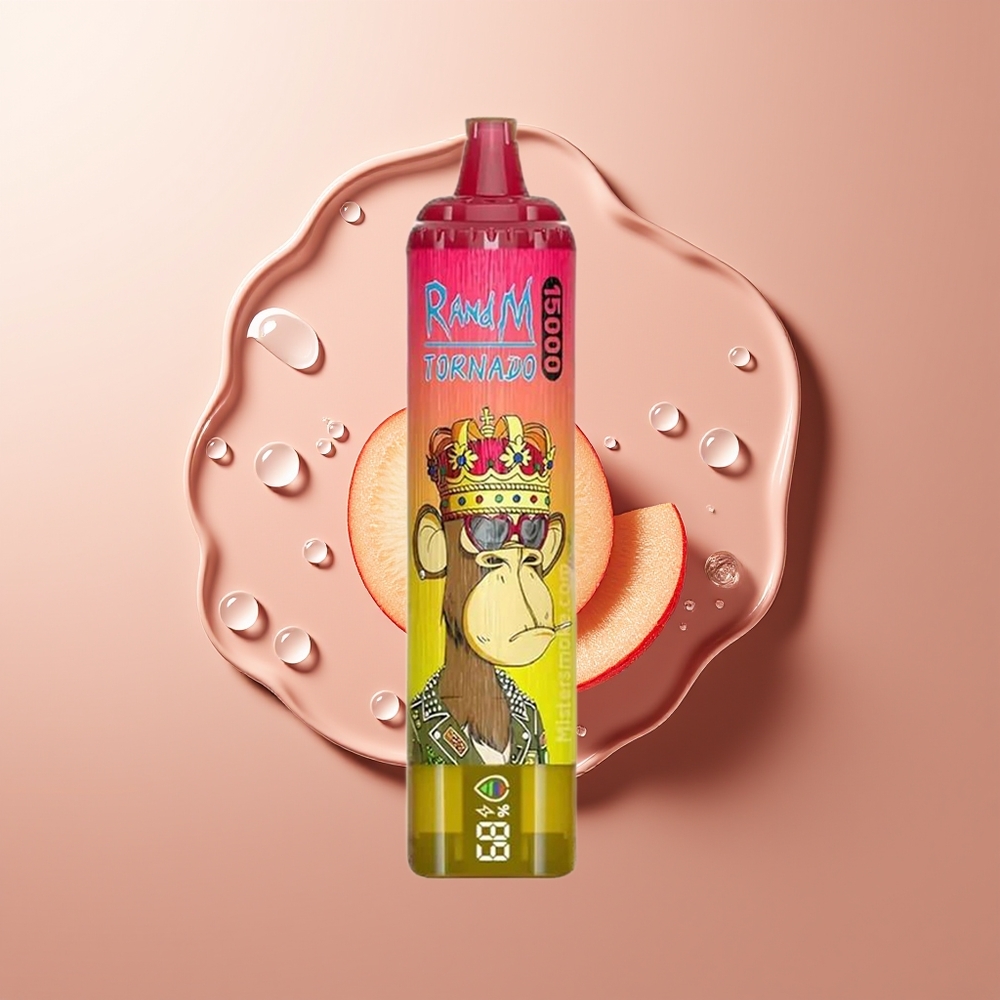 RandM Fumot Tornado 15000 Puffs Jäädi Peach 25ml Mesh Coil