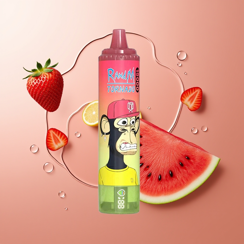 RandM Fumot Tornado 15000 Puffs Maasikas-Arbuusi-Limonad 25ml LCD