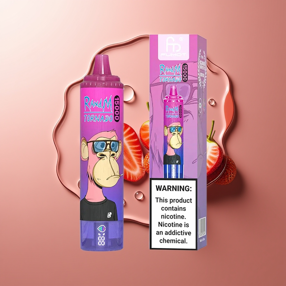 RandM Fumot Tornado 15000 Puffs Maasikas-Viinamari 850mAh LCD