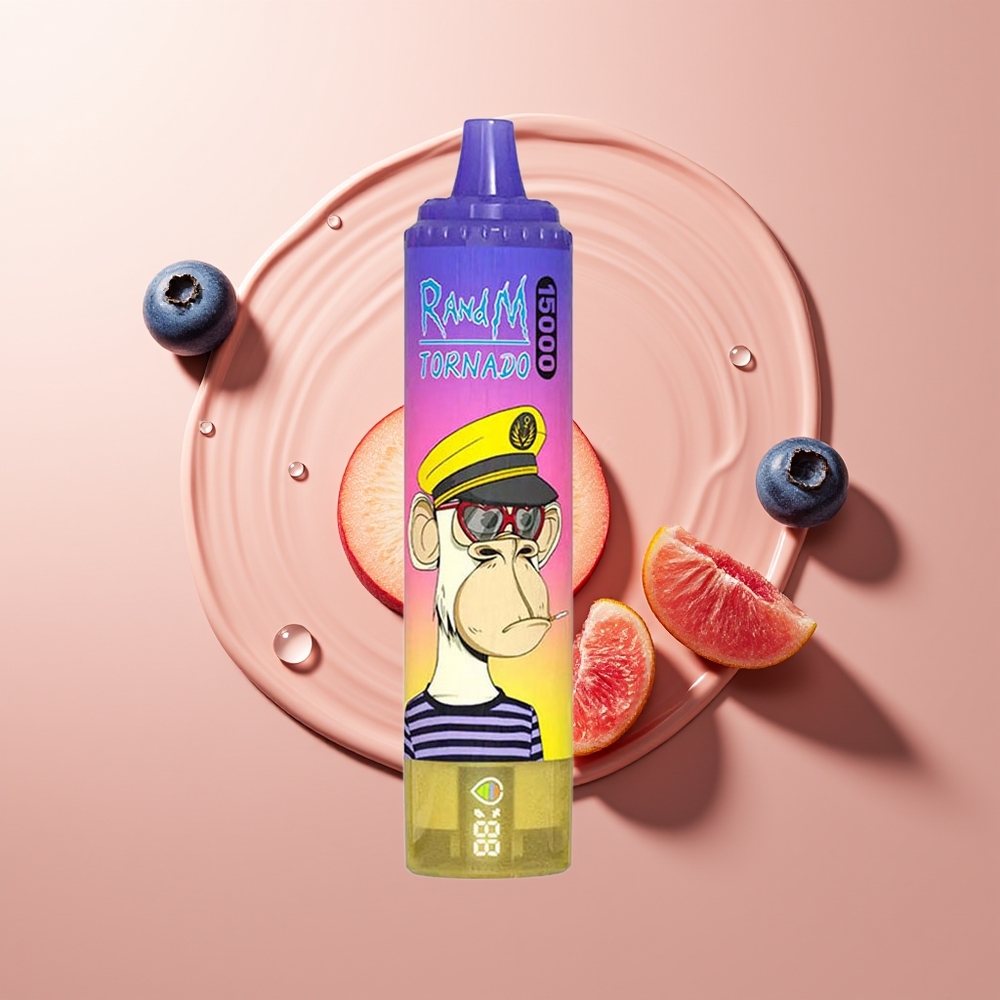 RandM Fumot Tornado 15000 Puhangut 25ml Virsik-Mustikas Kommid