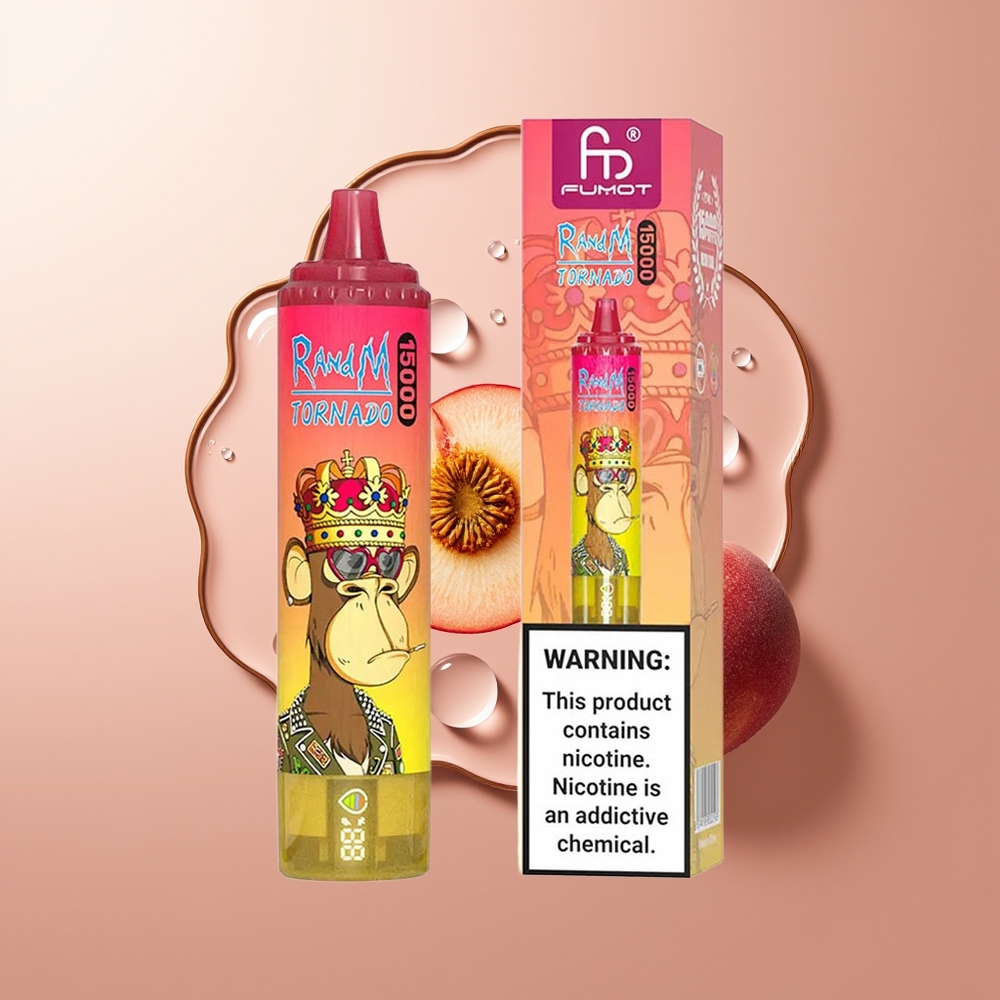 RandM Fumot Tornado 15000 Puhangut 25ml Virsikujää