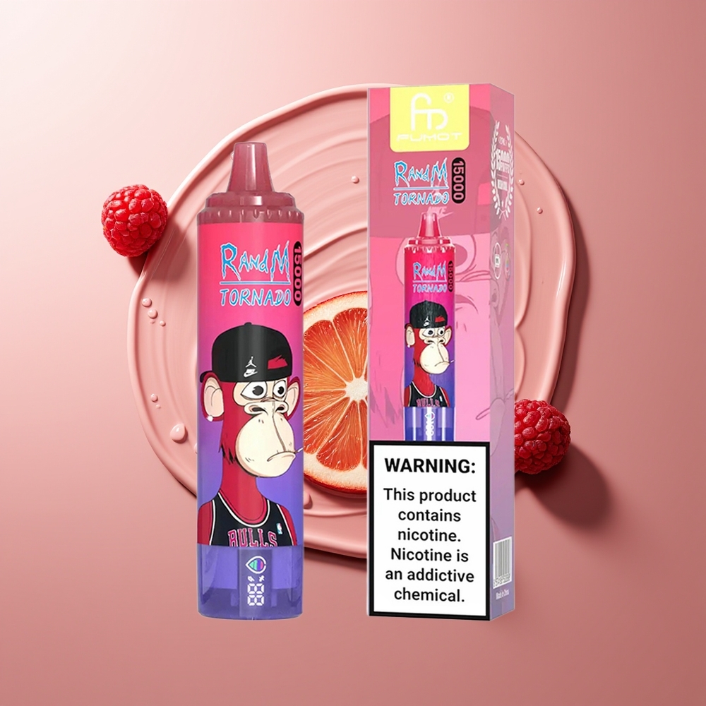 RandM Fumot Tornado 15000 Puhangut Sinihapukas Vaarikas 850mAh Mesh