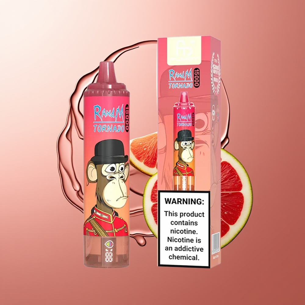 RandM Fumot Tornado 15000 Pustid Punane Energia Jää 25ml