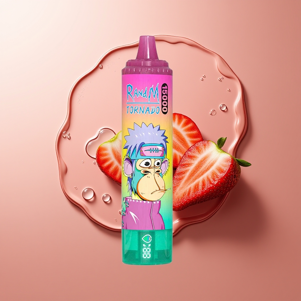 RandM Fumot Tornado 15000 Suutma Maasikajää+LCD