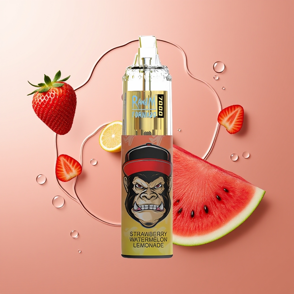 RandM Fumot Tornado 7000 Puffs Maasika-Arbuusi-Limonäädis 14 ML E-vedelik RGB Tuli