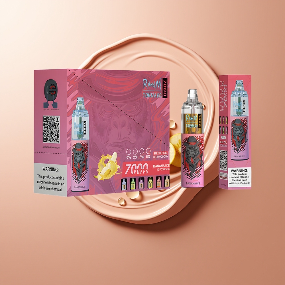 RandM Fumot Tornado 7000 Puhang 14 ML E-vedelik Banaani-Jää