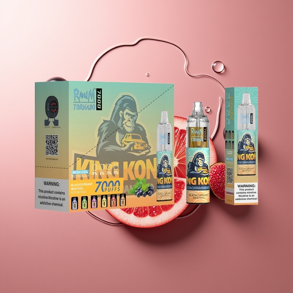 RandM Fumot Tornado 7000 Puhang 14ml Mustsõstar-Mentool Mesh Coil