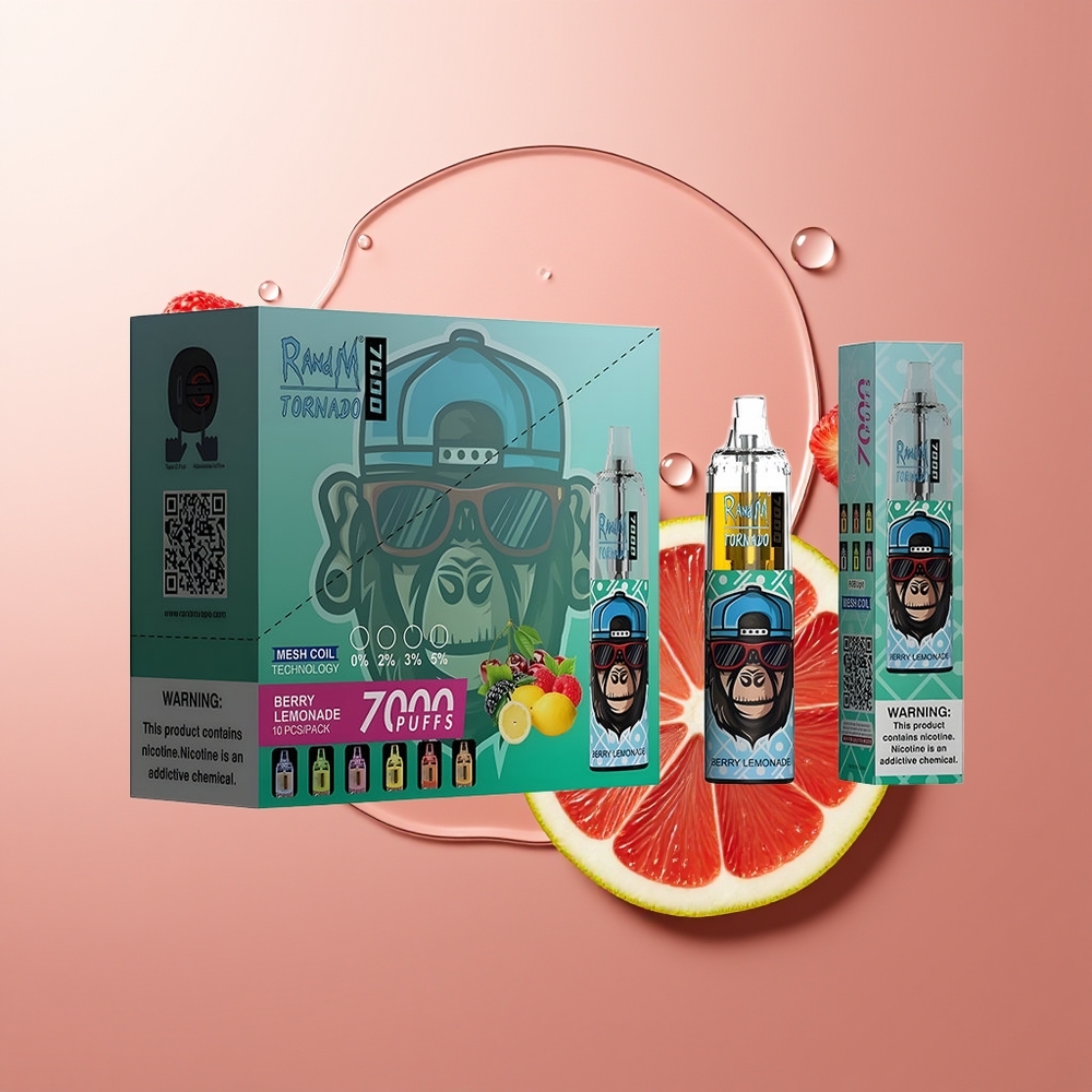 RandM Fumot Tornado 7000 Puhangud Marja-Limonad 14 ML Õhureguleeritav