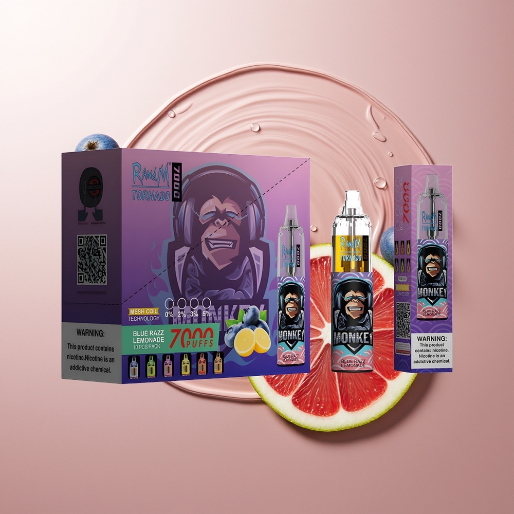 RandM Fumot Tornado 7000 Puhangud Sinine Vaarika-Limonad 14 ML Tüüp-C