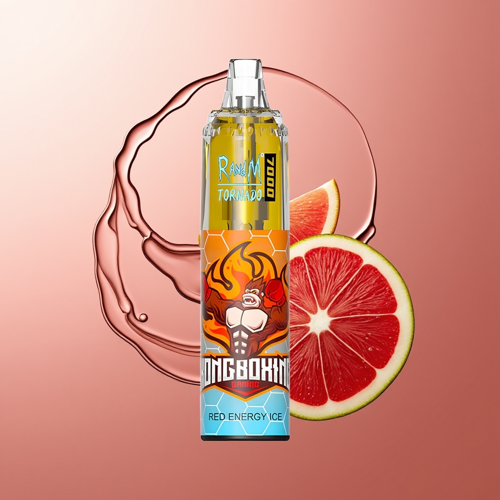 RandM Fumot Tornado 7000 Sutsud RGB Punane Energia Jää 14ML Õhk-reguleeritav