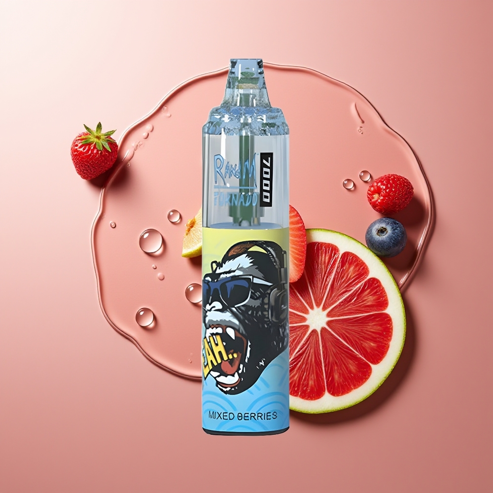 RandM Fumot Tornado 7000 Sutsud Segamari + RGB Tuli + Õhureguleeritav