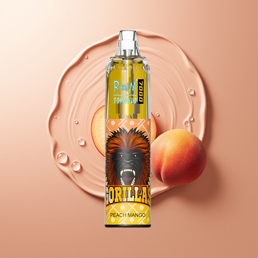 RandM Fumot Tornado 7000 Suud 14 ML Peach Mango (Mesi Mango) Mesh Coil Air-Adjustable