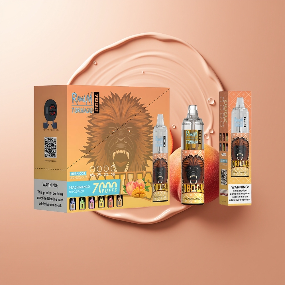 RandM Fumot Tornado 7000 Suud 14 ML Peach Mango (Mesi Mango) Mesh Coil Air-Adjustable