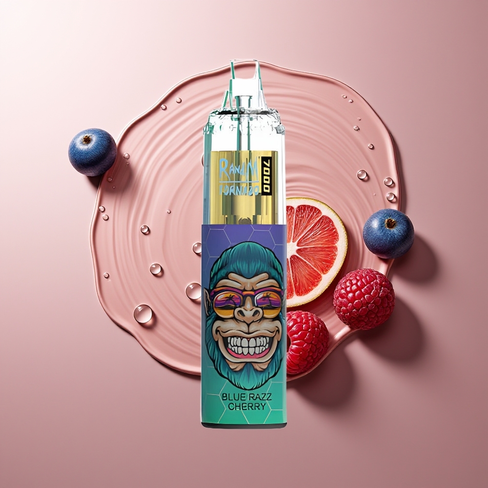 RandM Fumot Tornado 7000 Suud Blue Razz Kirsiga 14 ML Mesh Coil