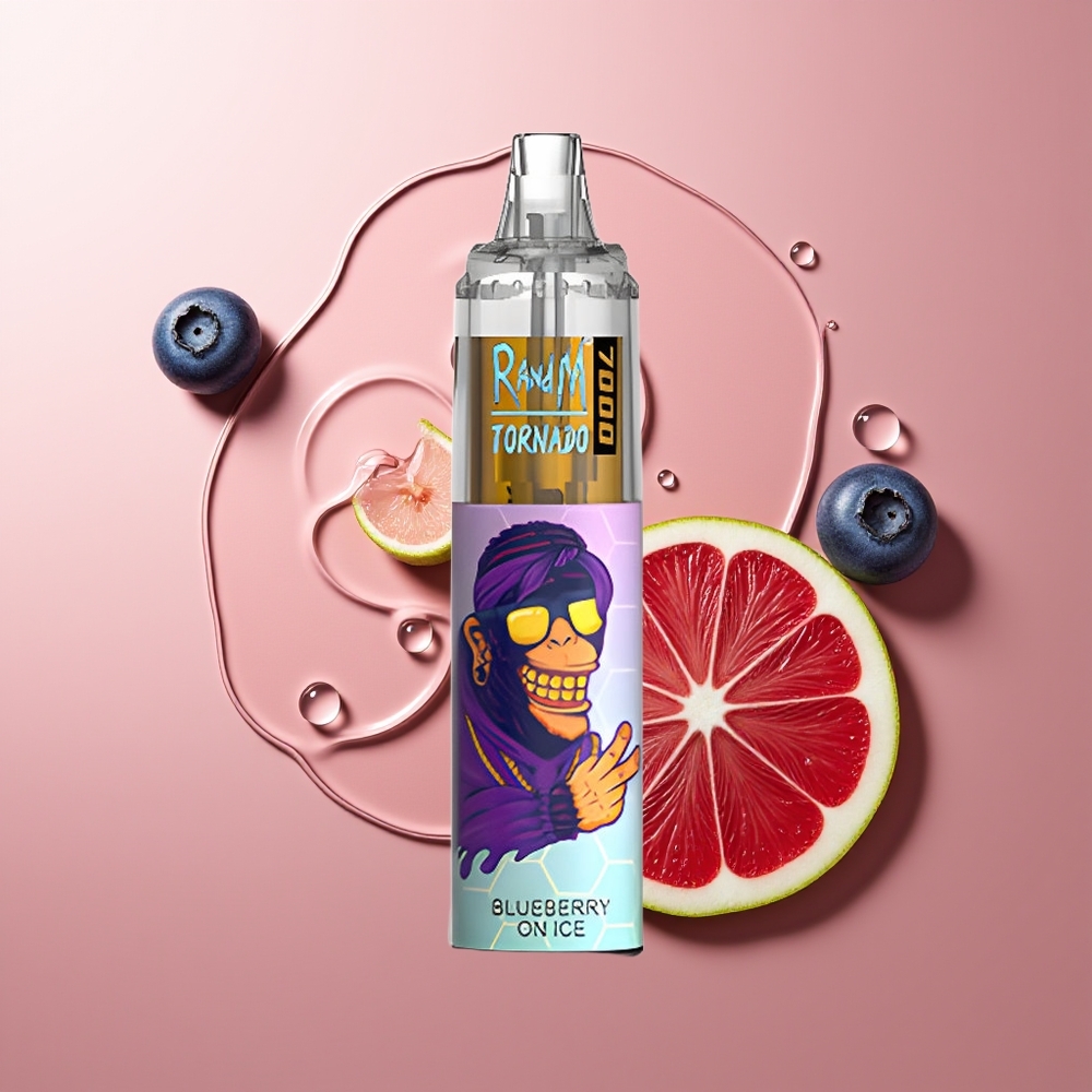 RandM Fumot Tornado 7000 Suud Blueberry Jää RGB Valgus