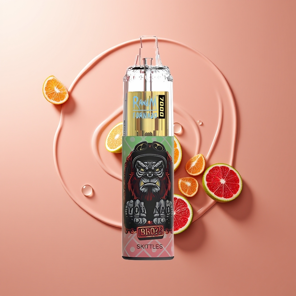 RandM Fumot Tornado 7000 Suud E-likvid 14ml Skittles (Meshmähis + Õhuregulatsioon)